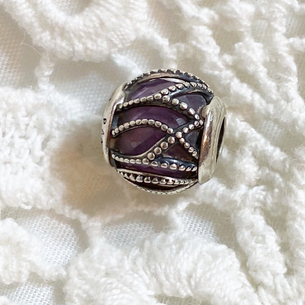 Pandora Amethyst Sterling Silver Charm